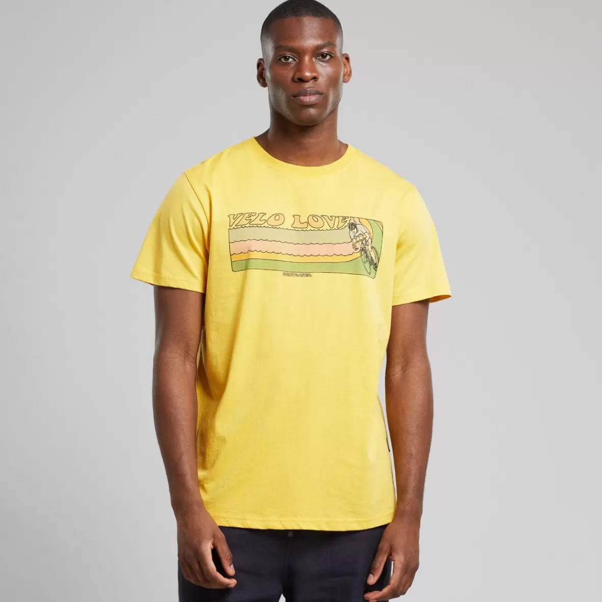 T-Shirts | DEDICATED T-shirt Stockholm Retro Velo Love Misted Yellow