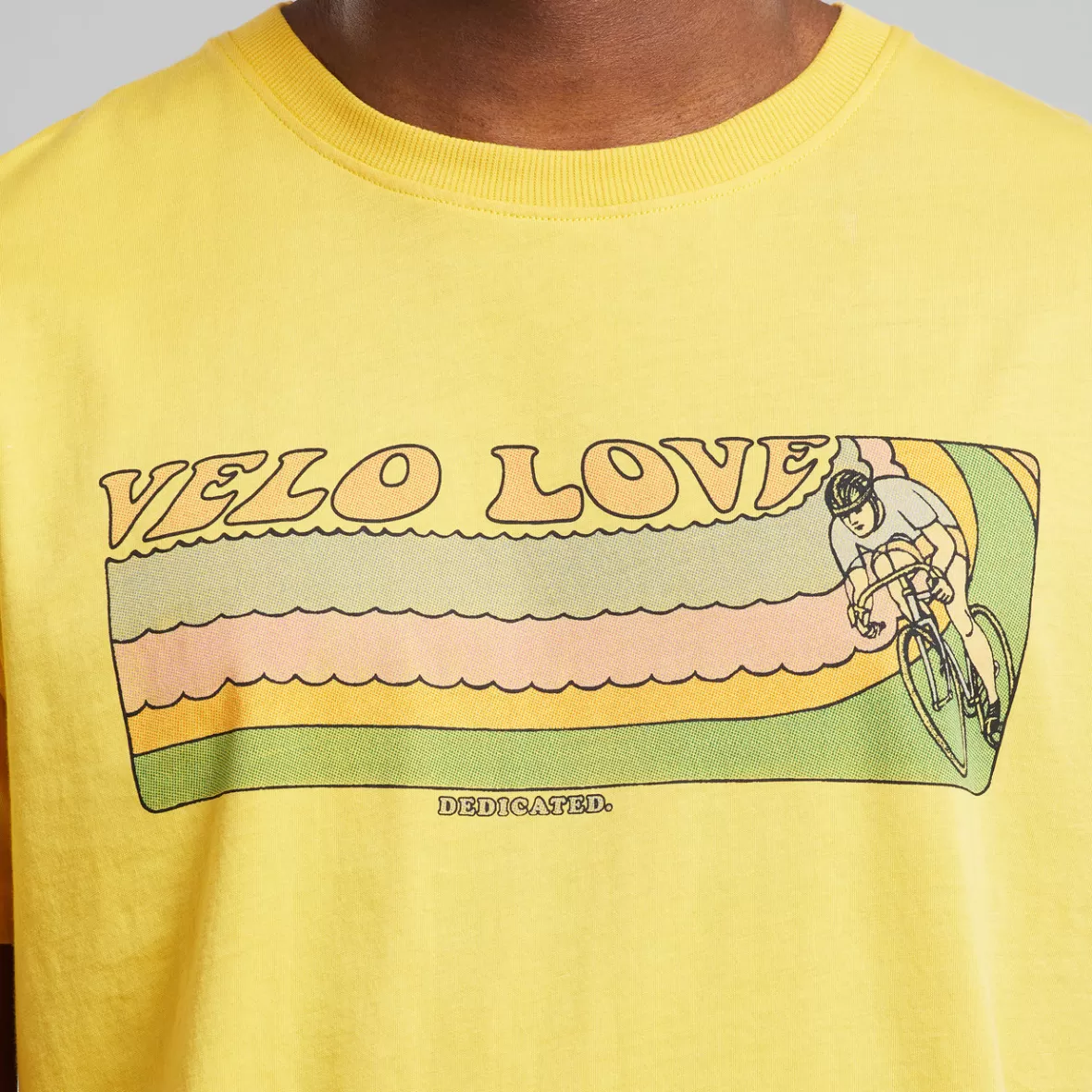 T-Shirts | DEDICATED T-shirt Stockholm Retro Velo Love Misted Yellow