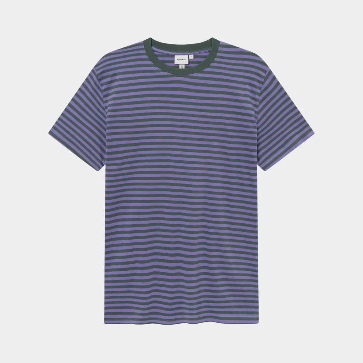 T-Shirts | DEDICATED T-shirt Stockholm Stripes Forest Green/Paisley Purple