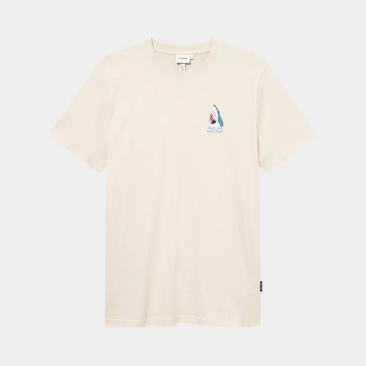 T-Shirts | DEDICATED T-shirt Stockholm Wish Chest Oat White