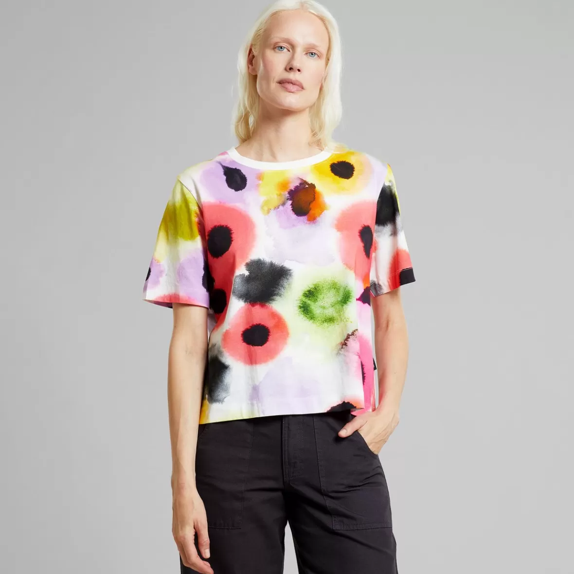 T-Shirts | DEDICATED T-shirt Vadstena Abstract Floral Multi Color