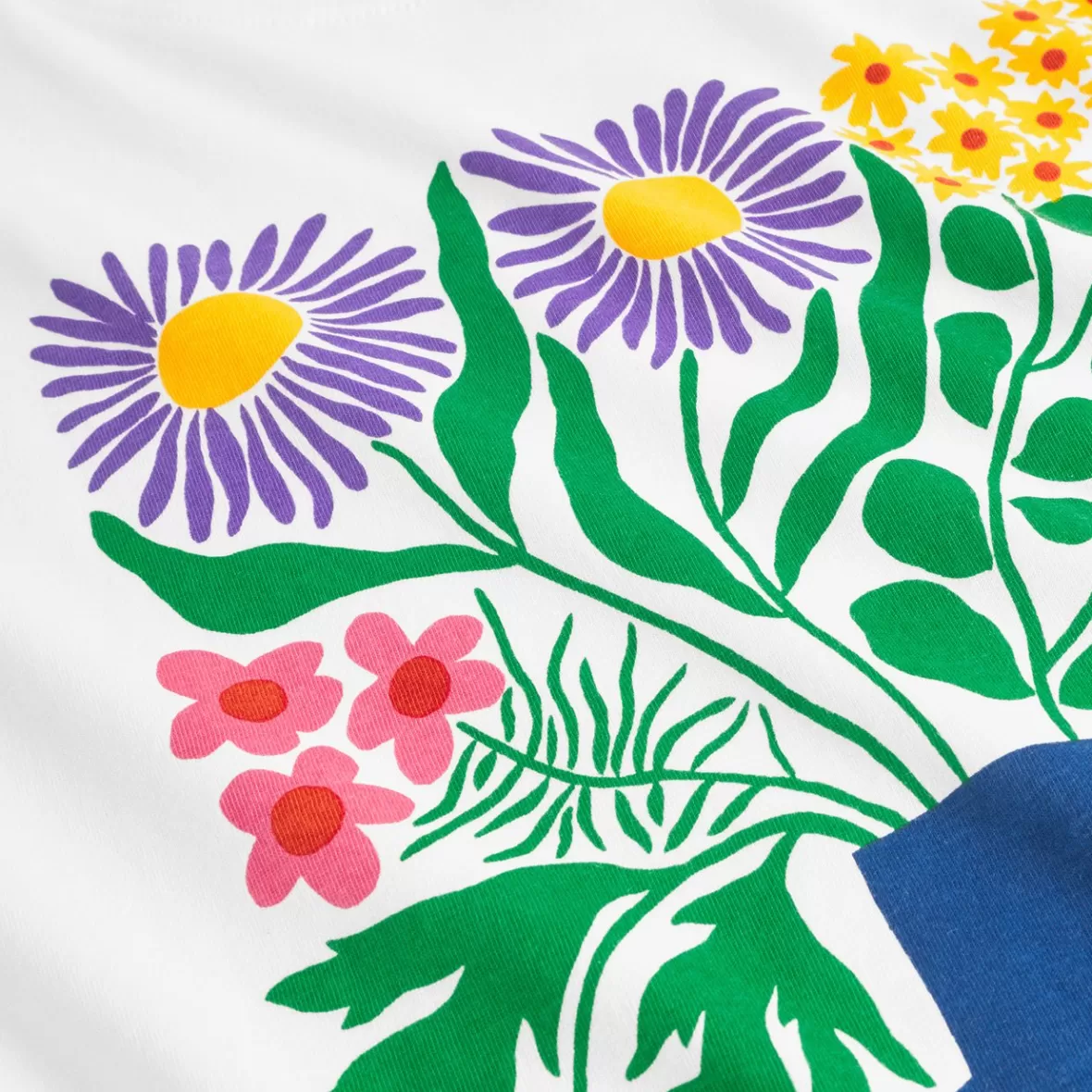 T-Shirts | DEDICATED T-shirt Vadstena Cottage Flowers White