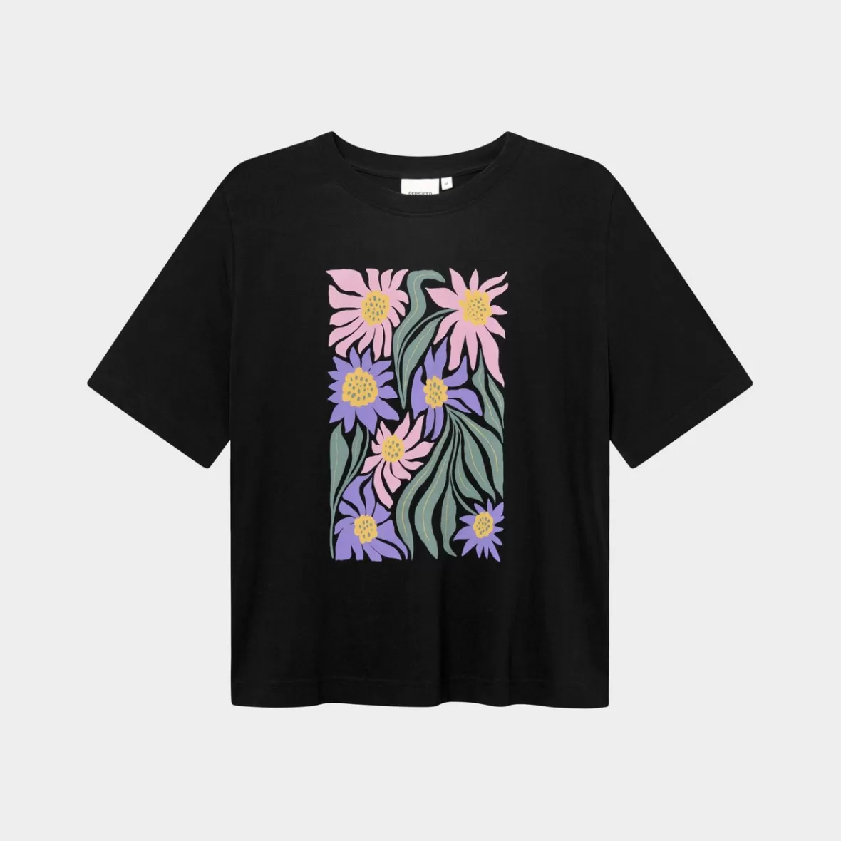 T-Shirts | DEDICATED T-shirt Vadstena Daisy Block Black