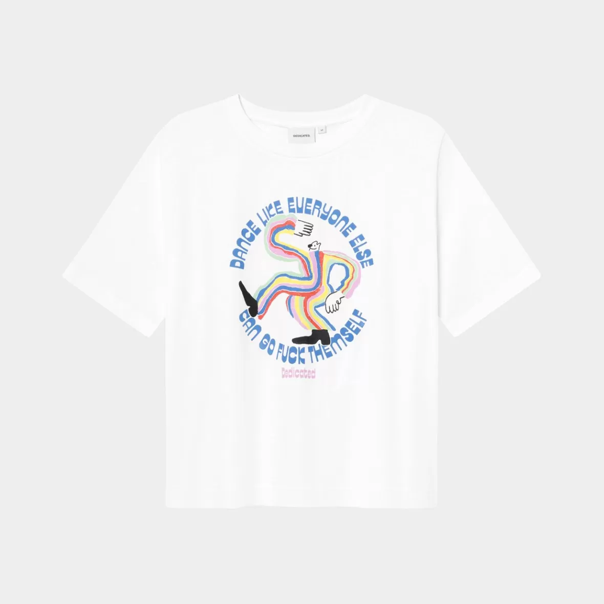 T-Shirts | DEDICATED T-shirt Vadstena Dancing Man White