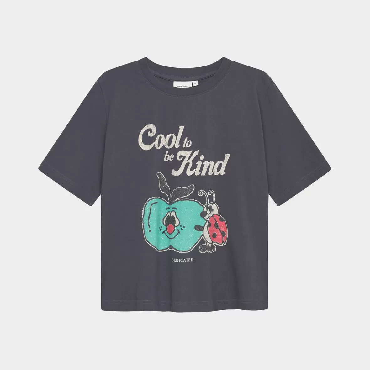 T-Shirts | DEDICATED T-shirt Vadstena Kind To Be Cool Charcoal