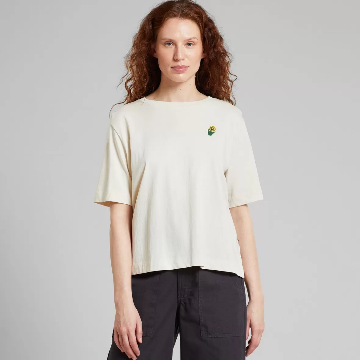 T-Shirts | DEDICATED T-shirt Vadstena One Dandelion Oat White