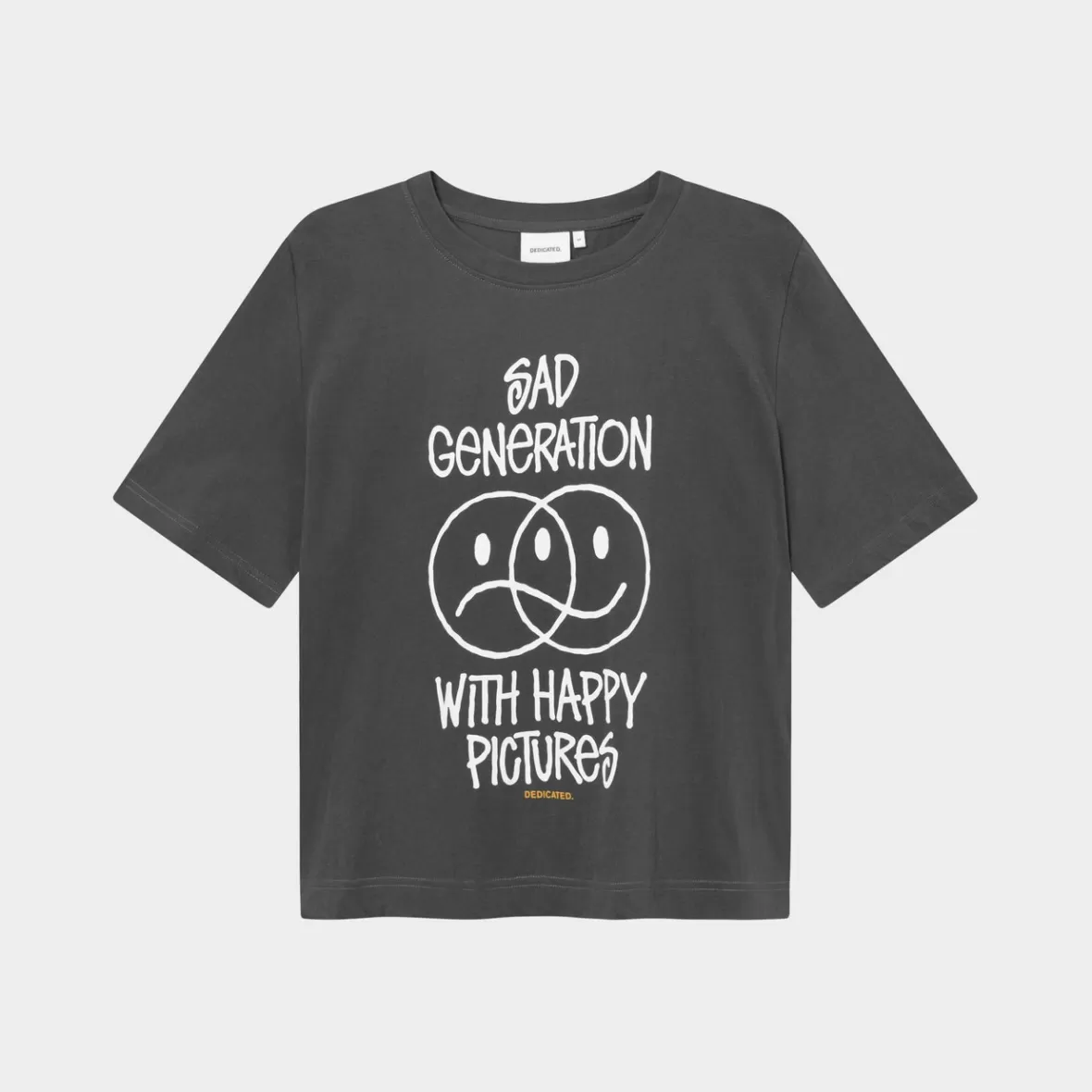 T-Shirts | DEDICATED T-shirt Vadstena Sad Generation Charcoal