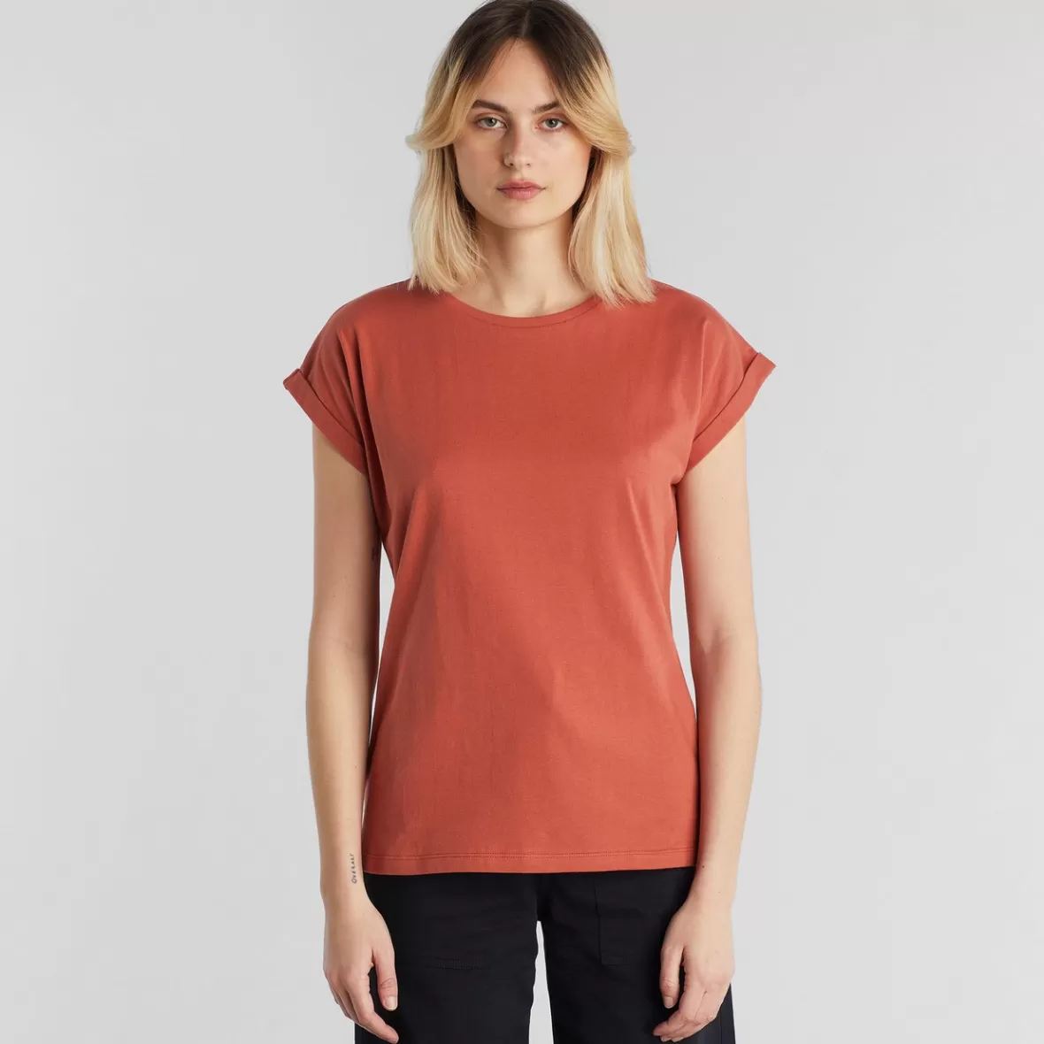 Base T-Shirts | Basics | DEDICATED T-shirt Visby Base Terracotta Red