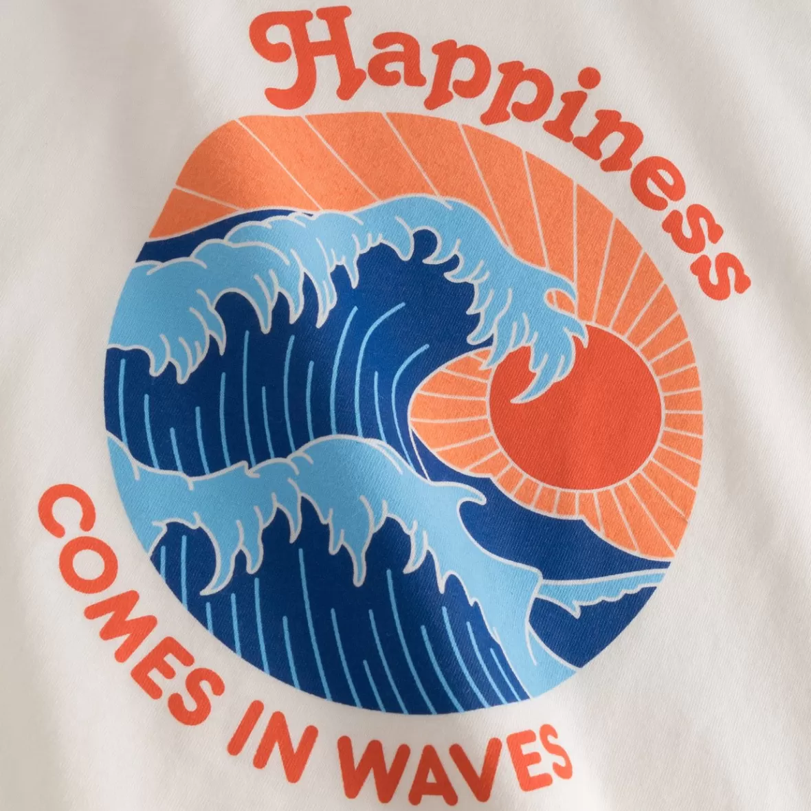 T-Shirts | DEDICATED T-shirt Visby Happiness Off-White