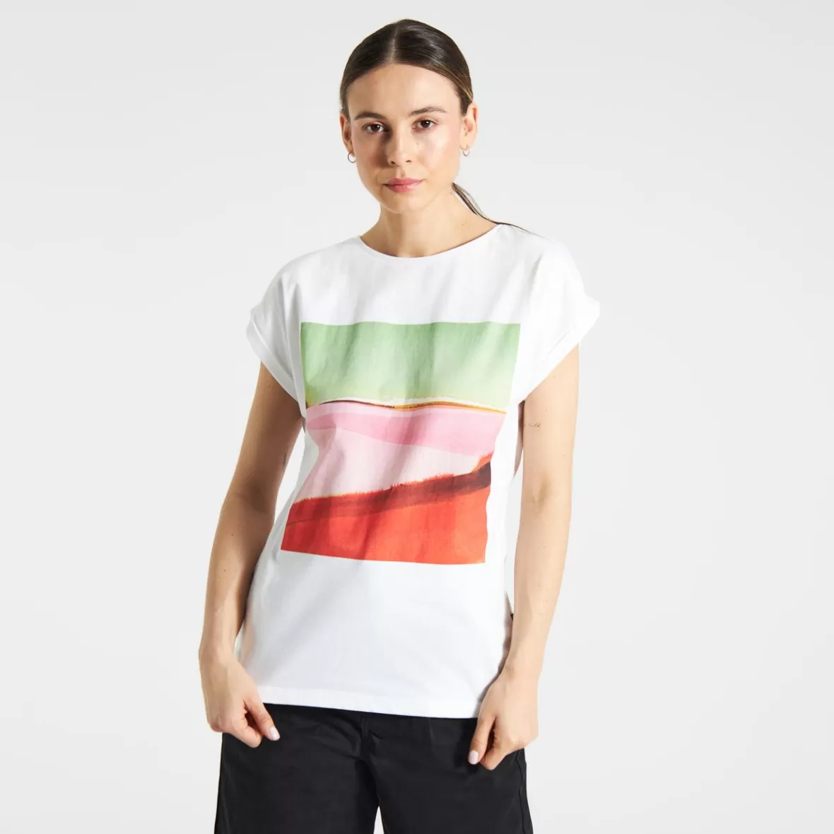 T-Shirts | DEDICATED T-shirt Visby Landscape White