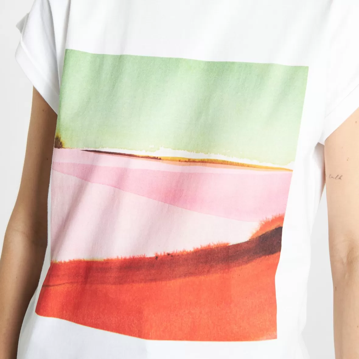 T-Shirts | DEDICATED T-shirt Visby Landscape White