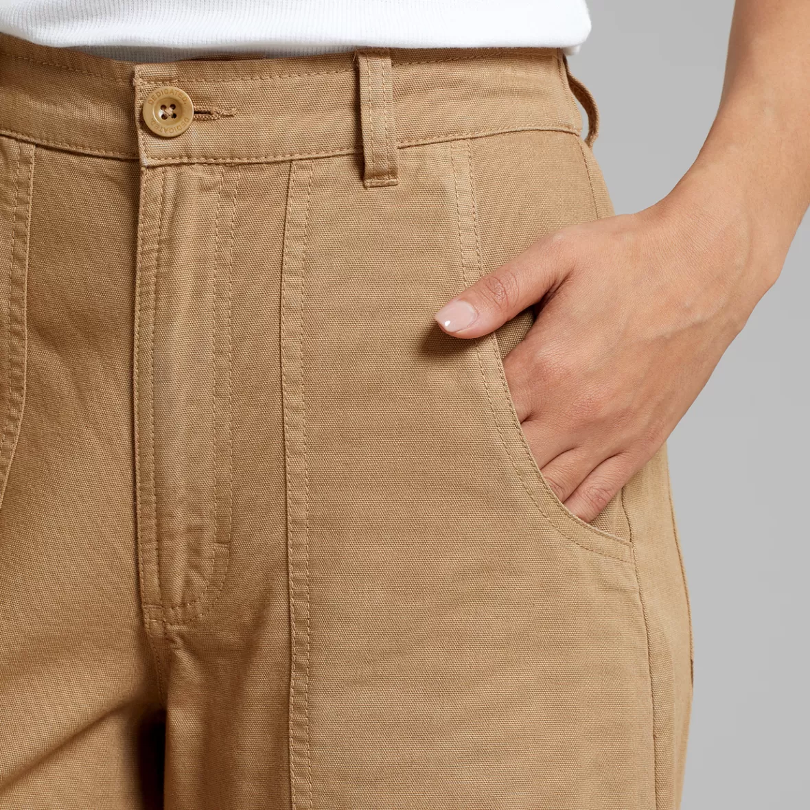 Pants | DEDICATED Workwear Pants Vara Canvas Kelp Beige