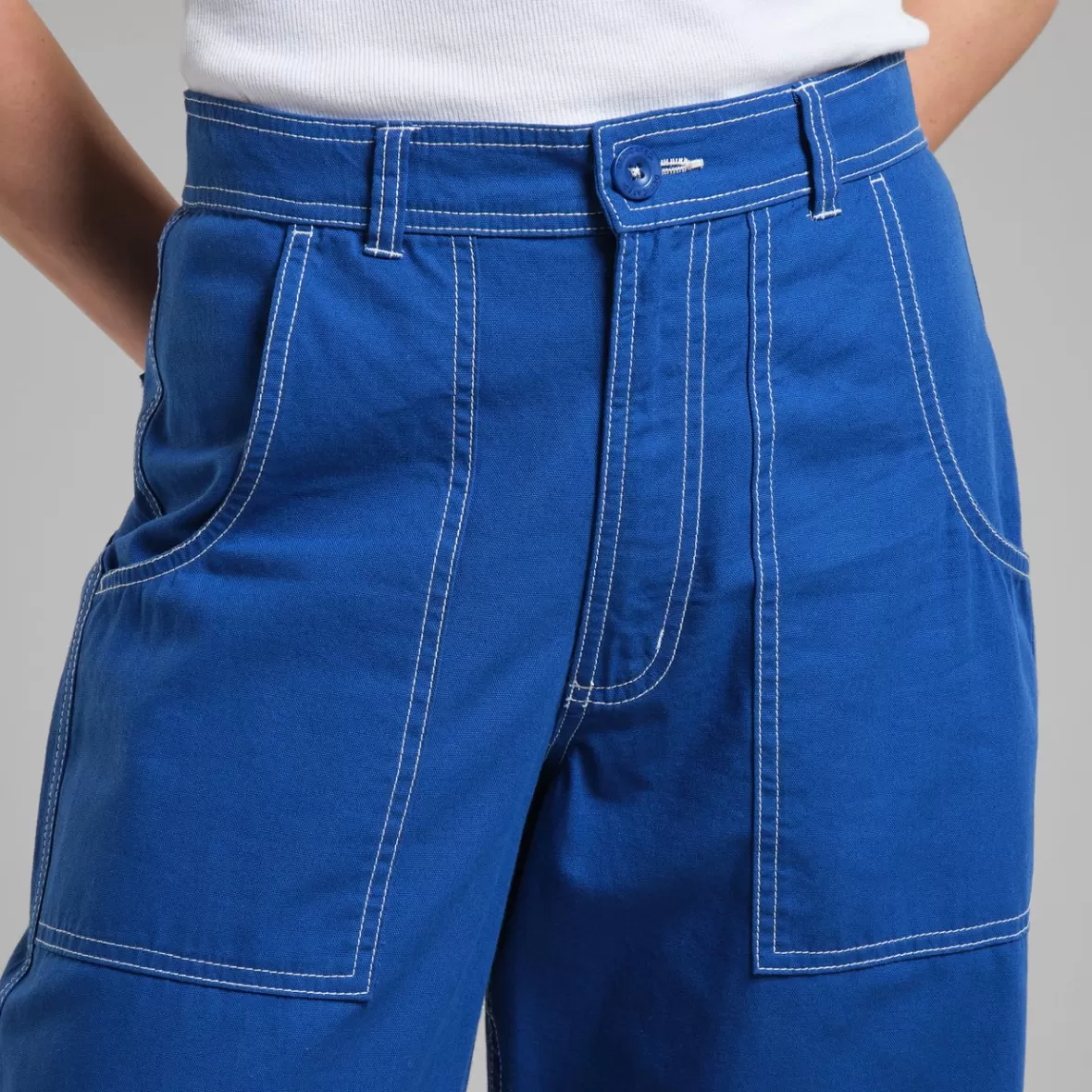 Pants | DEDICATED Workwear Pants Vara Canvas Surf Blue