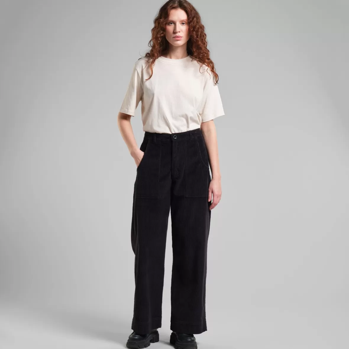 Pants | DEDICATED Workwear Pants Vara Corduroy Black