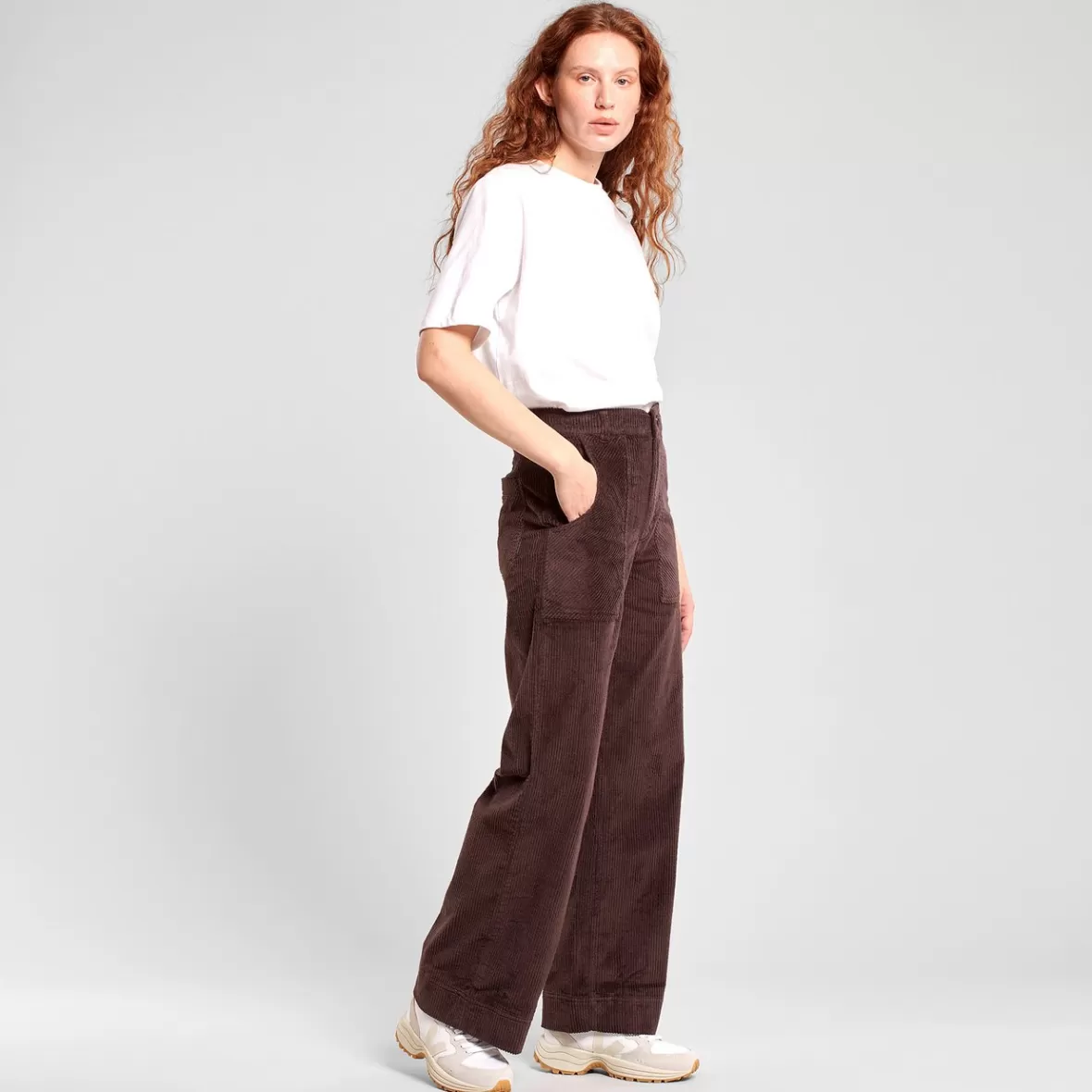 Pants | DEDICATED Workwear Pants Vara Corduroy Coffee Brown