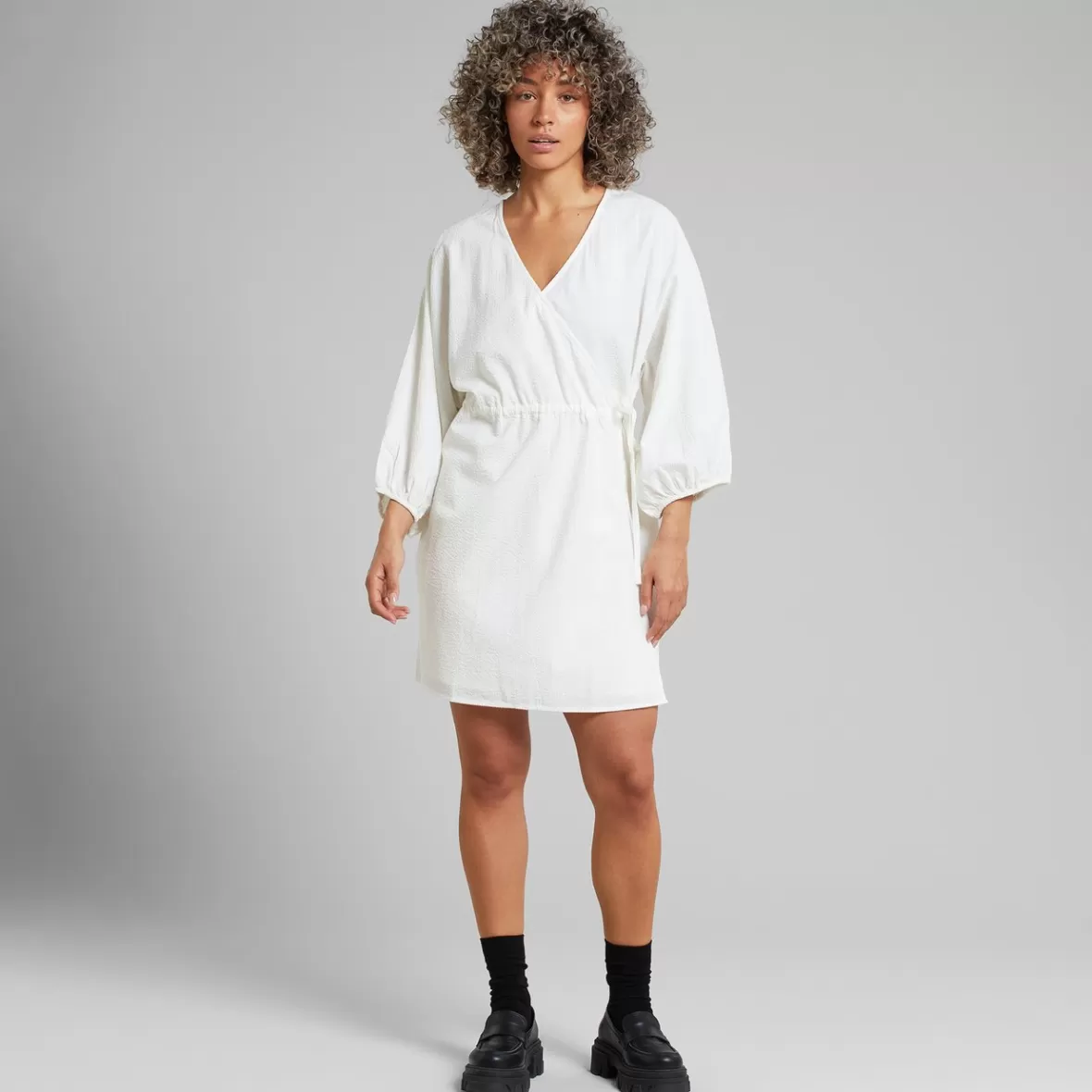 Dresses | DEDICATED Wrap Dress Ugglan White