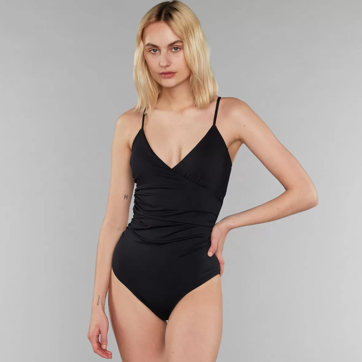 Swimwear | DEDICATED Wrap Swimsuit Klinte Black