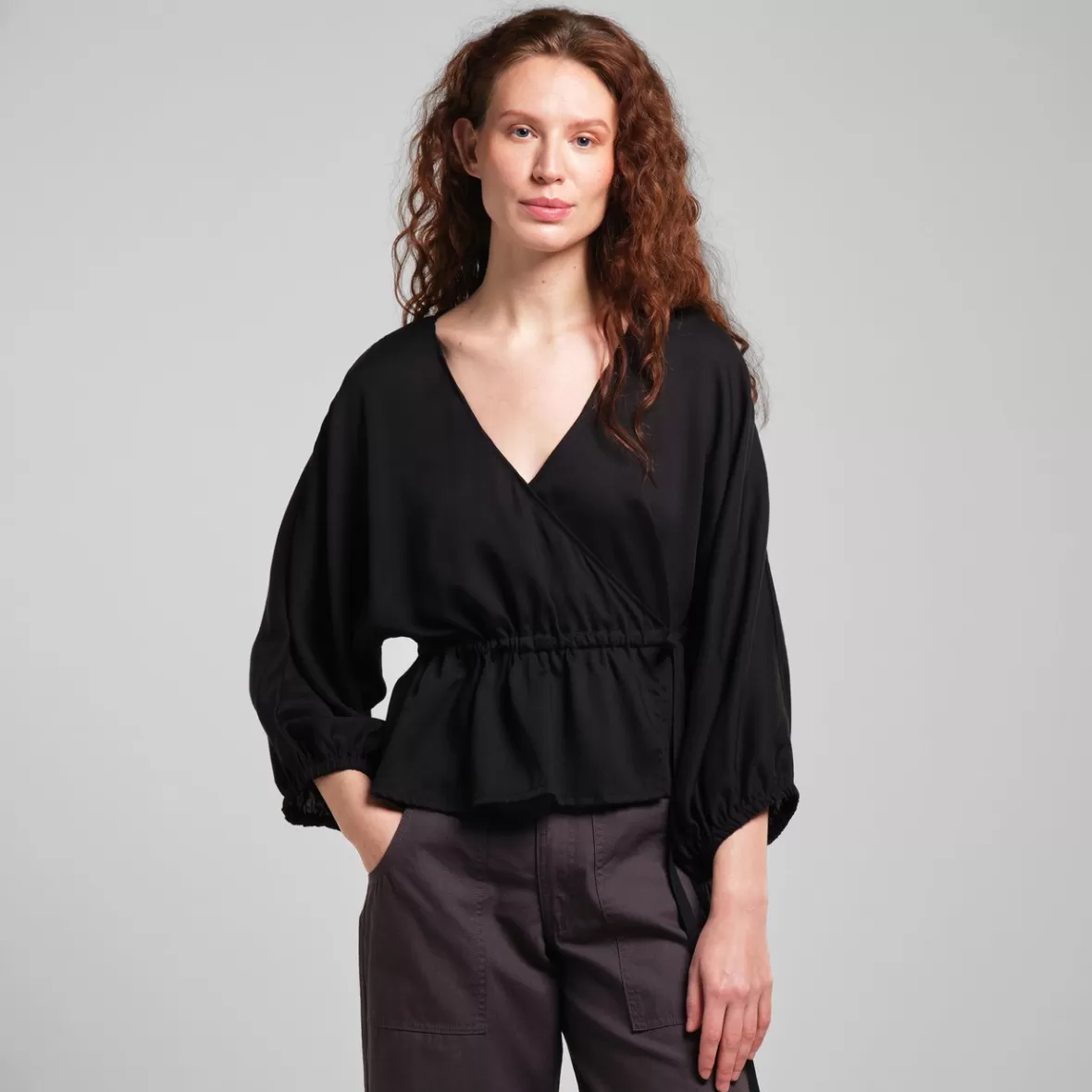 Tops | DEDICATED Wrap Top Rosenvik Black